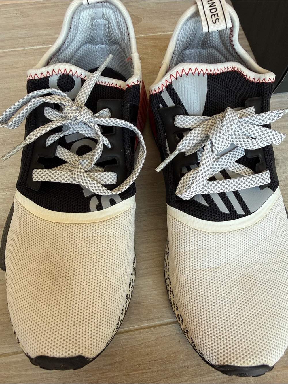 Adidas NMD R1 Boost Print White Black Red - Picture 4 of 13